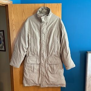 Men's Quilted  Beige L.L. Bean Winter Coat